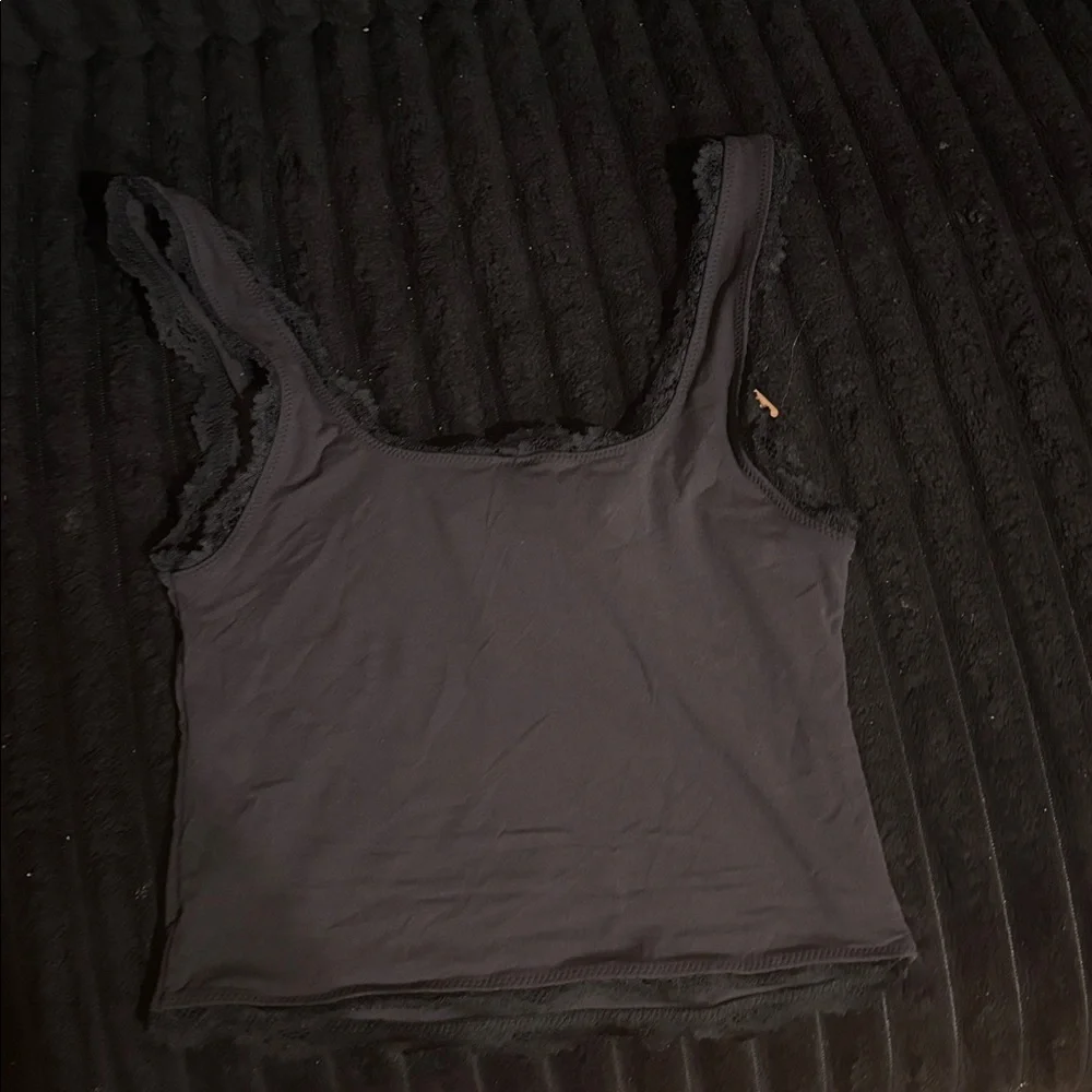 SKIMS Fits Everybody Lace Tank • NWT • Never Worn • XS • Onyx - Picture 5 of 5